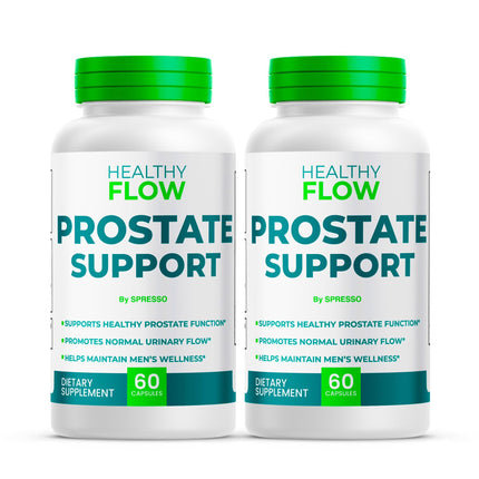 SPRESSO (2 Pack) Healthy Flow Capsules, All Natrual Prostate Support Supplement Pills with Premium Ingredients, Official HealthyFlow for Maximum Strength, Overall Health & Wellness (120 Capsules)