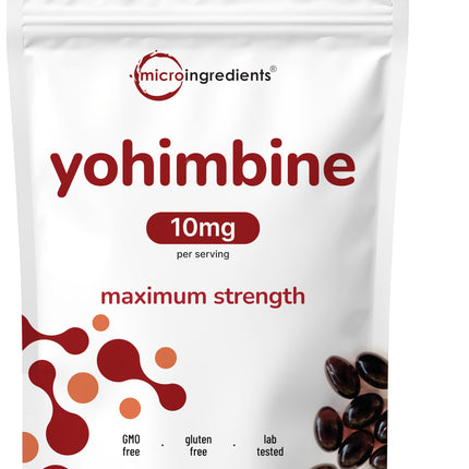 Double Strength Yohimbine Supplements for Men and Women, 10mg Per Serving, 300 Softgels, Yohimbine HCL with Virgin Sunflower Seed Oil for Better Absorption, Supports Energy Production, African Raw