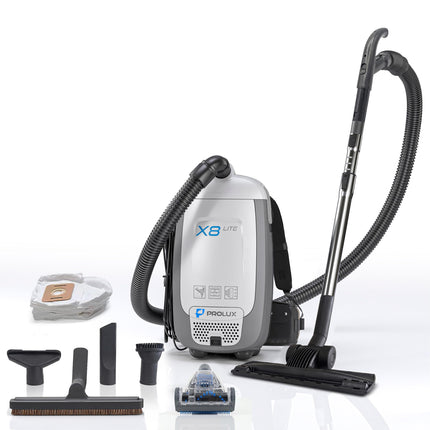 Prolux X8 Lite Backpack Canister Vacuum – Lightweight HEPA Filtration for Multi-Surface Cleaning