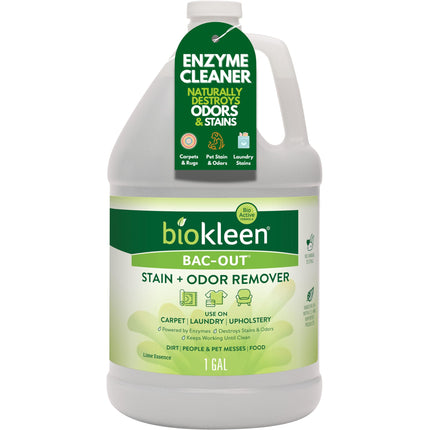 Biokleen Bac Out Enzyme Cleaner, Stain & Pet Odor Eliminator, Lime Scent