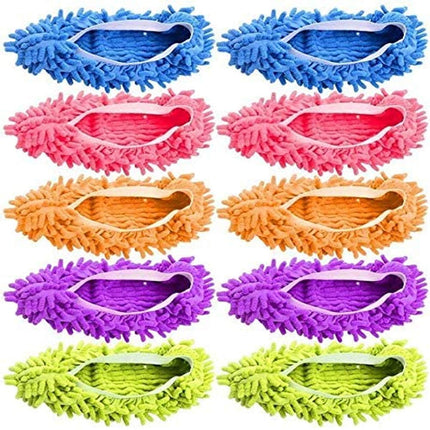 Tamicy Mop Slippers Shoes 5 Pairs (10 Pieces) - Microfiber Cleaning House