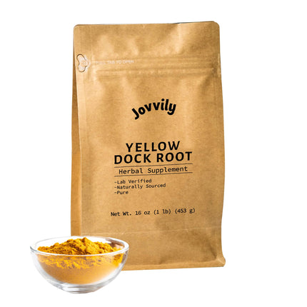 Jovvily Yellow Dock Root - 1lb - Natural Supplement - Gluten-Free - Lab-Verified