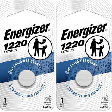 Energizer 1220 Lithium Coin Battery, (Pack of 2)