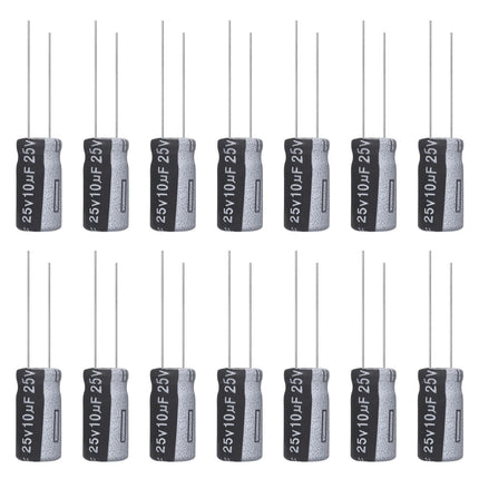 ALLECIN 10uF 25V 5x11mm Electrolytic Capacitor 10 UF MFD 25 Volt 0.2x0.43in Aluminum Capacitors (Pack of 15)