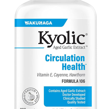 Kyolic Aged Garlic Extract Formula 106, Circulation Health*, 200 Capsules.