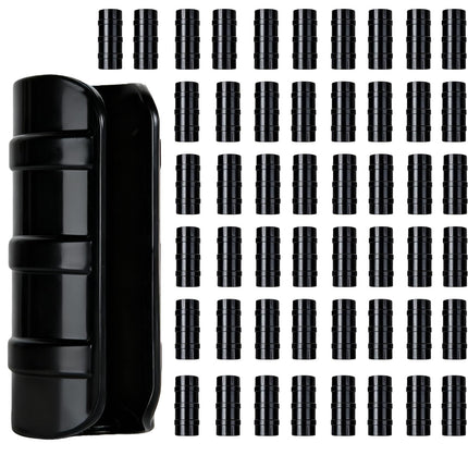 50PCS 3/4 Inch(25mm) Greenhouse Clips – Black Plastic Clamps for PVC Pipe, Garden Buildings, Greenhouse Films, Sunshade Nets, Shelters, Farming, and Gardening (3/4 in)