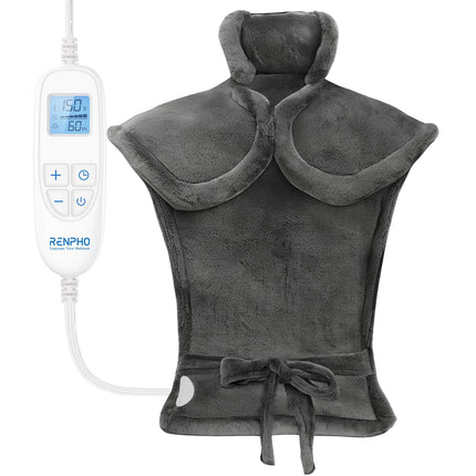 RENPHO Mothers Day Gifts for Mom, Electric Heating Pad - 6 Heat Levels for Neck Shoulder and Back, Weighted Pad for Snug Fit, ETL Safety Certified for Cold Nights and Winter, FSA Eligible