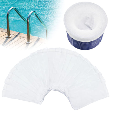 chicarry 200 Pack Pool Skimmer Socks, Reusable Pool Socks for Skimmer Basket, Skimmer Socks for Above Ground & Inground Pool (200 Pack)