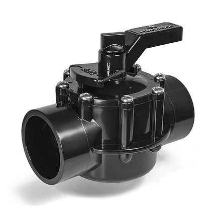 FibroPool 1.5" 2-Way Inline Pool Diverter Valve – CPVC, Non-Lube PTFE Seats, Slip Ports – Positive Shut-Off for Pools, Spas, Heaters, Salt & Chemical Systems