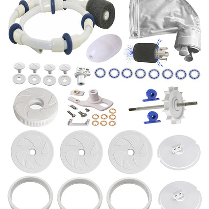 ATIE Pool Cleaner Tune Up Rebuild Kit A49 Compatible with Polaris 280, TR28P Pool Cleaner with Wheel, Tire, Drive Shaft, Turbine Bearing, All Purpoe Bag, Sweep Hose, Wheel Bearing, Tailsweep Pro