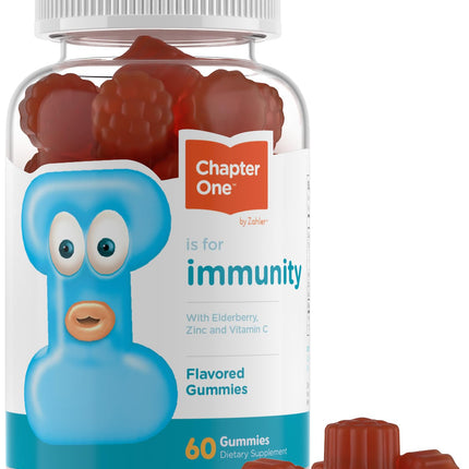 Zahler - Chapter One Immune Support Gummies with Vitamin C, Zinc & Black Elderberry, for Kids & Adults (60 Count), Kosher, Made in USA
