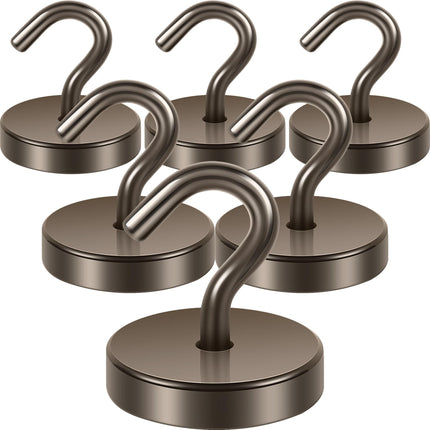 Neosmuk Magnetic Hooks Steel Tube Design for Cruise,130lb+ Grey,6 Pack