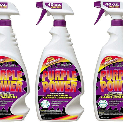 PURPLE POWER 4319PS Industrial Strength Cleaner and Degreaser - 40 oz. - 3 Pack