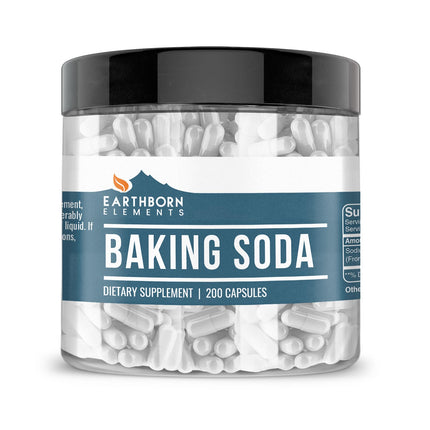 Earthborn Elements Baking Soda Capsules, 200 Capsules, Sodium Bicarbonate
