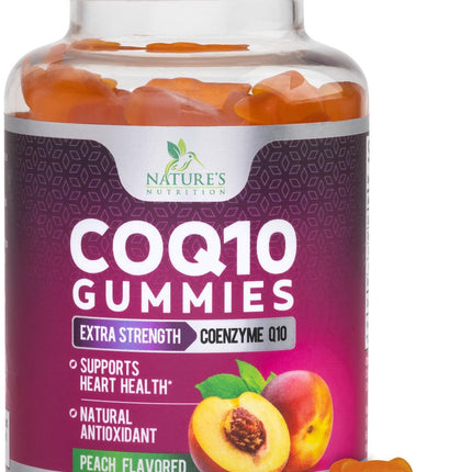 CoQ10 Gummies - Coenzyme Q10 100mg Per Serving - 3X Strength, High Absorption, Antioxidant Supplements for Heart Health Support & Energy Production, Ultra Coq 10 Vitamins Supplement - 60 Gummies