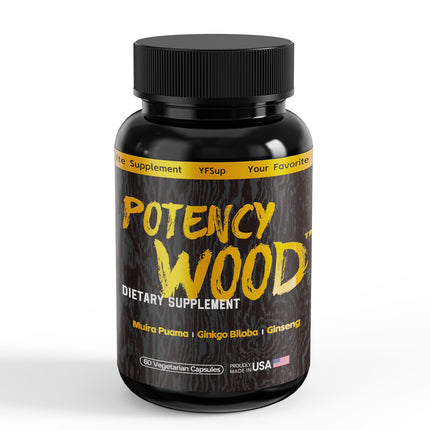 Potency Wood Ginseng Ashwagandha Gingko Tribulus, Herbal Supplements 60 Capsules, Adaptogen Energy Stamina Immune Antioxidants Gut Health, Made in the USA