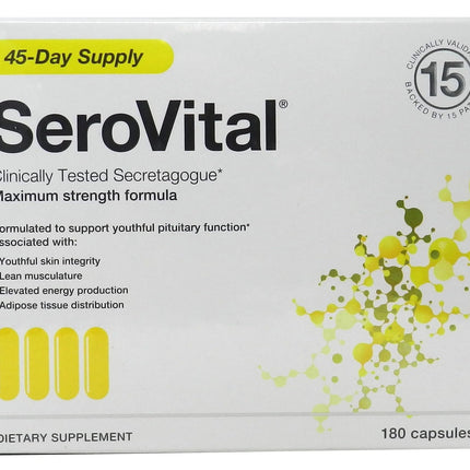Serovital Renewal Complex - Reverse The Signs of Aging - Clinically Tested to Increase Human Growth Hormone (HGH) - 180 Capsules