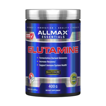 ALLMAX L Glutamine Powder 400g, Fermented L-Glutamine Powder Pure, Unflavored Glutamine Supplement for Gut Health, Recovery & Immune Support, Vegan, Gluten Free
