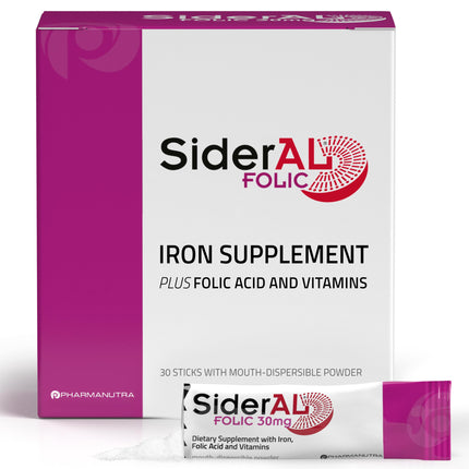 SiderAL Prenatal Vitamins for Women | Clinically Proven Iron Supplement for Women with Folic Acid, Vitamin C, D, B6, & B12 | Trusted Multivitamin for Pregnancy & Energy Support | 30 Powder Sticks