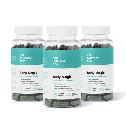 Her Fantasy Box | Body Magic | Chlorophyll Pill for Feminine Odor - 3 Pack