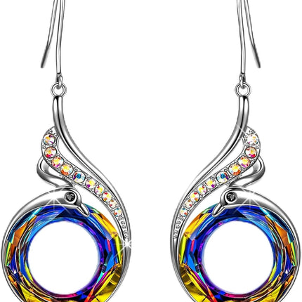Kate Lynn Phoenix Earrings for Women, Christmas Birthday Gifts for Women, Crystal Earring Jewelry, Xmas Bday Gifts for Mom Grandma Wife Girlfriend Daughter Best Friend