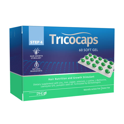 Tricovit Tricocaps Hair Growth Supplement - Hair Loss Treatments for Women & Men Developed by Dermatologists - Contains Amino Acids & Vitamins to Promote Cell Regeneration (60 Softgels)