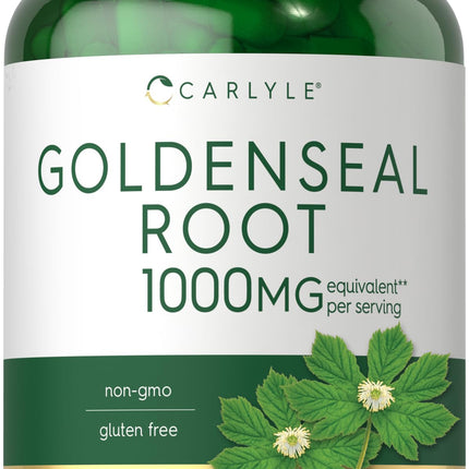 Carlyle Goldenseal Root Capsules | 200 Count | Traditional Herb Supplement | Non-GMO, Gluten Free