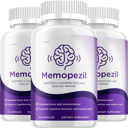 (3 Pack) Memopezil – Advanced Supplement Formula for Brain Health Support (180 Capsules)