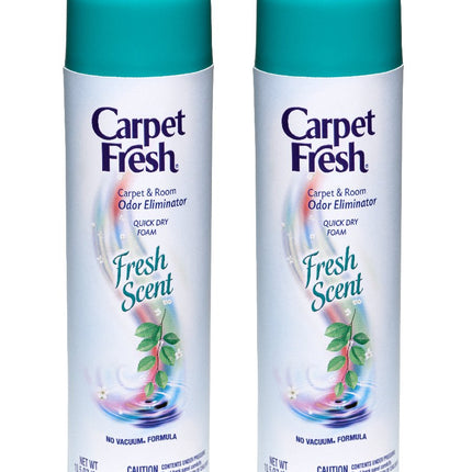 Carpet Fresh No Vacuum Freshener and Deodorizer Spray, Fresh Scent (2 Pack)