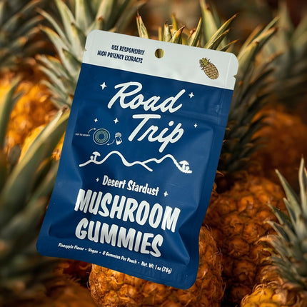 Road Trip - Desert Stardust - Mushroom Extract Gummies - Nootropic Blend - (4-Packs, Pineapple)