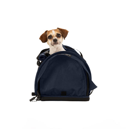 SturdiBag Pro 3.0 Pet Travel Carrier for Cats and Dogs – Soft-Sided with Safety Clips and Seatbelt Straps for Airplane or Car Travel | Small, Navy