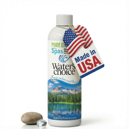Waters Choice Pure Enzymes for Spas – 4-in-1 Chemical-Free Hot Tub Cleaner & Clarifier – Professional Grade Certified Enzyme Treatment for Crystal Clear, Chemical Light Water, Saving Time & Money.