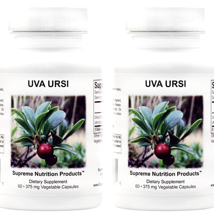 Supreme Nutrition Uva Ursi, 60 Pure Bearberry Vegetarian Capsules (Pack of 2)