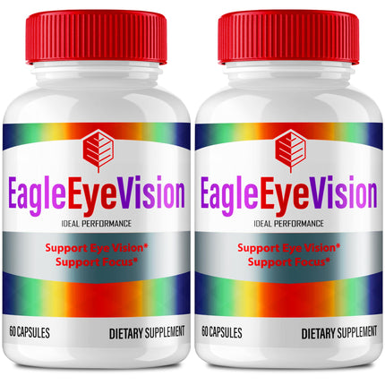 Eagle Eye Vision Eye Health Supplements Capsules, Official Eagle Eye Vision Vitamin Pills - Maximum Strength All Natural EagleEyeVision for Visual Wellness & Crystal Clear Vision Reviews (2 Pack)