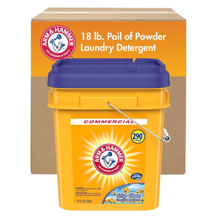 Arm & Hammer, Professional Powder Laundry Detergent, Crisp Clean, 18lb Pail (Pack of 1) 290 Loads