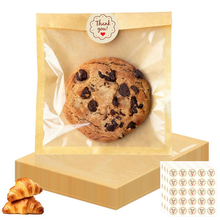 100Pcs Cookie Bags with Seal, Premium Cookie Packaging Bag SFIUYLB