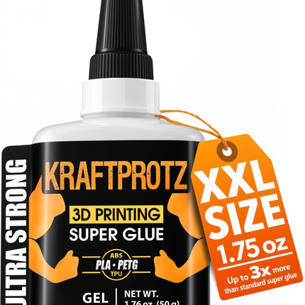 3D Printing Super Glue Liquid 1.75 oz - PLA ABS PETG TPU Instant Adhesive