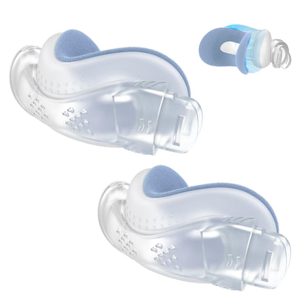 2 Packs Improved Cushion for Airtouch N30i & Airfit N30i, with Soft Fleece Fabric, Warm & Breathable, Non-Slip Nasal Pillow Mask, Replacement CPAP Supplies, Old Version - Blue (Medium)