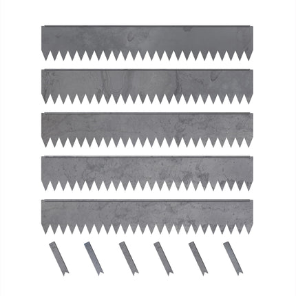 Edge Right - Hammer-in Landscape Edging - 48-inch Strips - 8-inch Depth 1/4-inch Rounded top COR-Ten Steel (5 Pack)