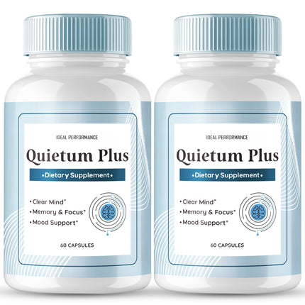 Quietum Plus Tinnitus Relief for Ringing Ears, Official Quietum Plus Tinnitus Relief Original Supplement Pills, Ring Clear Advanced Formula for Healthy Ear, QuietumPlus Reviews (2 Pack)