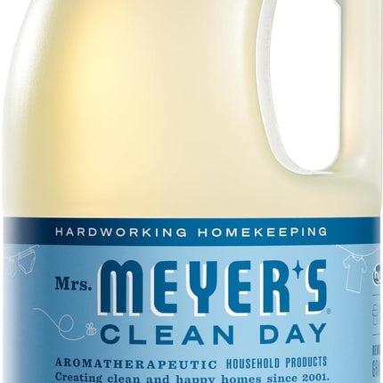 MRS. MEYER'S CLEAN DAY Laundry Detergent, Rain Water Scent, 64 Ounce Bottle