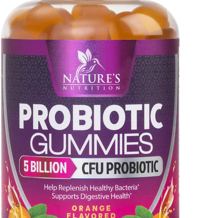 Probiotics for Digestive Health Gummies - 6 Unique Strains for Daily Immune Support & Gut Health, Supports Constipation, Gas & Bloating - Best Probiotic Supplement Gummy for Women & Men - 120 Gummies