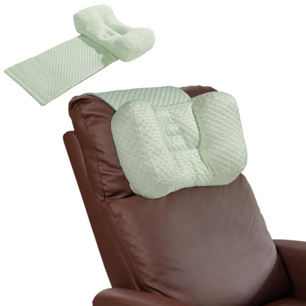 MABOZOO Neck Pillows for Recliners with Pocket,Headrest Cushion for Neck Pain Relief and Cervical Support,Recliner Head Pillow for Side Sleeping at Home, Office or Traveling（Green）