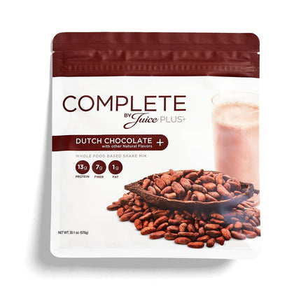 Complete by Juice Plus+ Shakes | Dutch Chocolate, 30 Servings