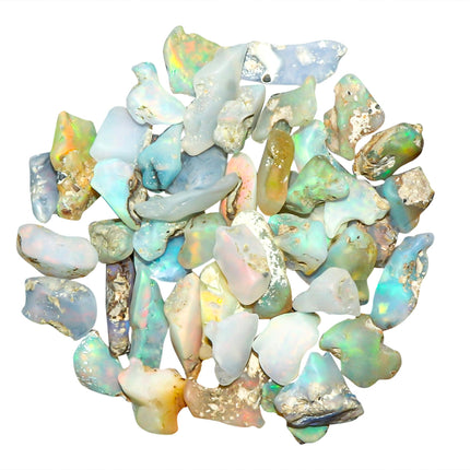 CRYSTALIS 50 CARATS. Natural Ethiopian-Opal, Matte Finish, Birthstone, Loose Gemstone Wholesale Bulk Rough Jewelry Making Supply, Chakra & Healing Raw Stones, Wire Wrapping, DIY, Gem Collection, 4-6mm