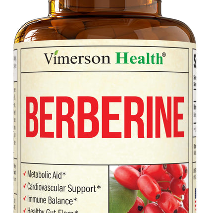 Vimerson Health Berberine Supplement with Third Party Tested Berberine 1800mg - Immune Support Supplement for Cardiovascular, Gastrointestinal Function & Metabolic Aid - Vegan & Non-GMO