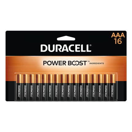 Duracell Coppertop AAA Batteries with Power Boost Ingredients, Triple A Batteries, 16 Count (Pack of 1) for Household and Office Devices, Alkaline AAA Battery