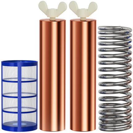 Troxlly Pool Ionizer Copper Replacement Kit (Enhanced Thickened Copper Rod) - 2PCS Replacement Copper Anodes 4.13 x 0.98 Inch Universal Fit for Solar Ionizer, Complete Set with All Accessories