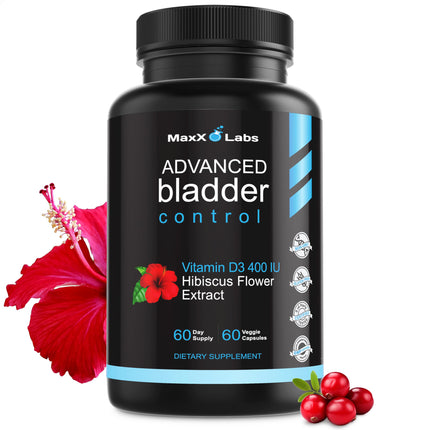 MaxX Labs Advanced Bladder Control Supplements for Women & Men - Supports Urinary Tract Health - Helps Overactive Bladder & Urinary Tract Infection - Cranberry Pills + Pumpkin Seed Oil Extract, 60 Ct