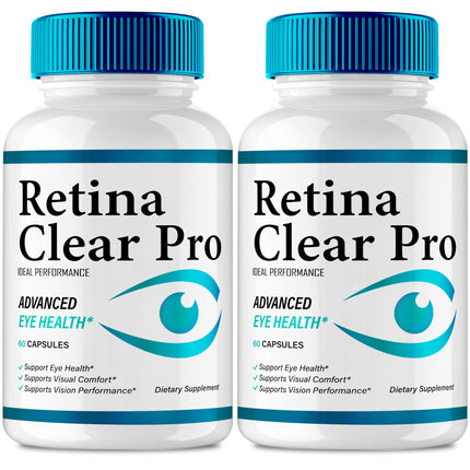Retina Clear Eye Supplement - Retina Clear for Eyes Capsules - Maximum Strength, Advanced Formula All Natural Visual Wellness, RetinaClear Pro Reviews (2 Pack)